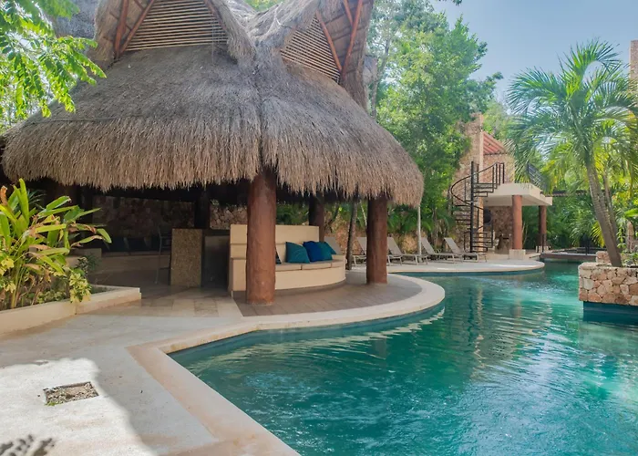Luxury Aldea Zama 2bed - 2bat Private Terrace & Swim Up