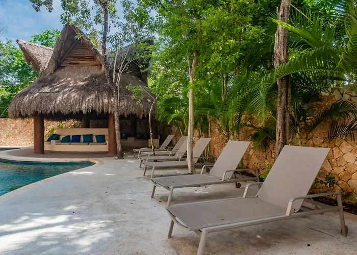 Luxury Aldea Zama 2bed - 2bat Private Terrace & Swim Up Apartment